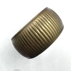 Wide Brass Bracelet Oversized Boho Jewelry Fluted Casual Bohmenian *flaw